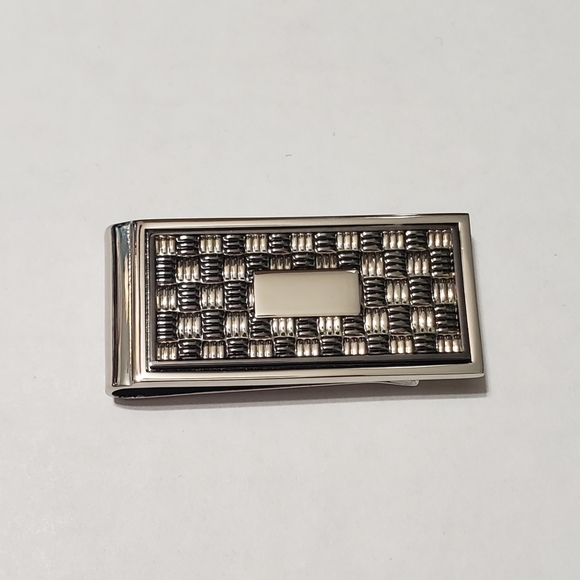 Colibri Steel Basket Weave Money Clip - Picture 3 of 4